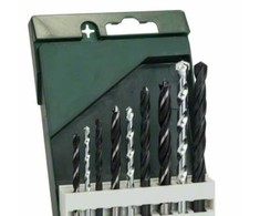 Grąžtas Bosch GRĄŽTŲ RINKINYS METALUI HSS-R / MŪRUI / MEDIENAI, 9 VNT. GRĄŽTŲ