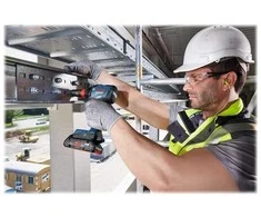 Bosch GDX 18V-210 C Professional, smūginis suktuvas, pistoleto rankena, 1/4 colio, juodas, mėlynas, bešepetis, 3400 aps./min. - be akumuliatoriaus ir kroviklio