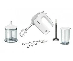 Plakiklis Bosch MFQ4080, Hand mixer, Sidabrinis, Baltas, 1.4 m, Mygtukai, 500 W, 220 - 240 V