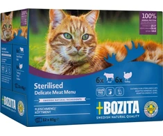 BOZITA sterilised pieces in jelly with meat multibox - wet cat food -12 x 85g