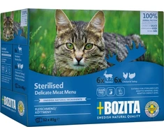 BOZITA sterilised pieces in sauce with meat multibox - wet cat food -12 x 85g