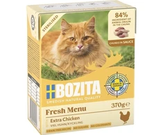 Kačių Maistas - BOZITA Fresh Menu Sterilised Extra vištiena Wet 370g