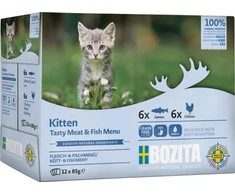 Bozita Kitten Meat&amp;fish In Sauce Konservai katei 12x85g