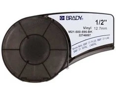 Brady 139742, Juoda, Balta, Lipni spausdintuvo etiketė, Akrilas, Vinilas, Terminis perkėlimas, Nuolatinis, Matinis