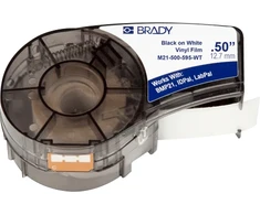 Brady BMP 21 Baltas on Juodas Label Spausdintuvas Tape, 6.4 m Length, 12.70 mm Plotis