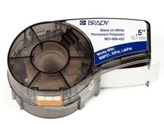 Brady M21-500-423, juodas ant balto, juodas, poliesteris, - BMP21-PLUS, BMP21, ID PAL, LABPAL, BMP21-LAB, 1,27 cm, 6400 mm
