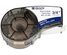 BRADY shrink tube baltas/juodas text 3:1 A:11.15mm B:2.10m C:2.40mm D:5.50mm