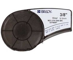 Brady M21-375-C-342-YL, Geltona, Nelipni spausdintuvo etiketė, Poliolefinas, Terminio perkėlimo, Matinis, Laidas/Kabelis