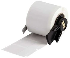 Brady M6-31-427, Permatoma, Balta, Lipni spausdintuvo etiketė, Iškirpta etiketė, Ritinėlis, Savislaminuojantis vinilas, Terminio perkėlimo plėvelė