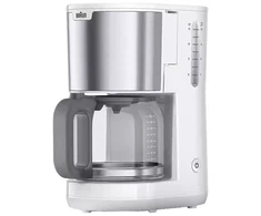Kavos aparatas Braun KF 1500, Espreso aparatas, Malta kava, 1000 W, Balta