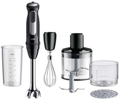 Braun MultiQuick 5 MQ55.254MBK, Immersion plakiklis, 0.5 L, Ice crushing, 1000 W, Juodas, Nerūdijantis plienas
