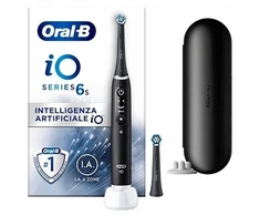 Braun Oral-B iO 6, Suaugusiesiems, Vibruojantis dantų šepetėlis, Kasdienė priežiūra, Gilus valymas, Dantenų priežiūra, Jautrus, Balinimas, Juoda, 2 min., Juoda