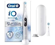 Braun Oral-B iO 6S, Suaugusiesiems, Vibruojantis dantų šepetėlis, Kasdienė priežiūra, Gilus valymas, Dantenų priežiūra, Jautrus, Balinimas, Pilka, Balta, 2 min., Pilka, Balta