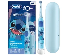 Braun Oral-B iO Kids Stitch, Vaikams, Besisukantis dantų šepetėlis, Kasdienė priežiūra, Jautrus, Labai jautrus, Mėlyna, 2 min., Mėlyna