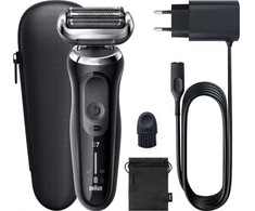 Barzdaskutė Braun Series 7 71-N1000s, Skustuvas su tinkleliu, Juoda, Baterija, Ličio jonų (Li-Ion), 50 min., 5 min.
