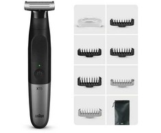 Braun Series Xt5 Trimmer For Face And Body 6 In 1 Juodas &amp; Kosminė pilka