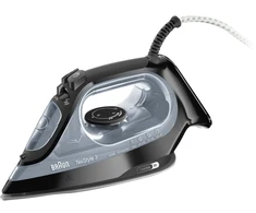 Braun TexStyle 3 SI 3055 Dry &amp;amp Garų lygintuvas CeramicGlide soleplate 2400 W Juodas
