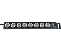 Brennenstuhl 1153380318, 9 kintamosios srovės lizdai (-ų), 16 A, Juoda, Pilka, 2,5 m