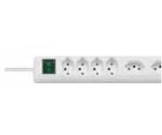 Brennenstuhl 1159462626, 2 m, J tipo, baltas, 6 kintamosios srovės lizdai, 2300 W, 10 A