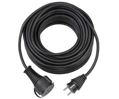 Brennenstuhl 1169890, 15 m, Lauko, IP44, Juoda, 1 kintamosios srovės lizdas(-ai), 200 mm