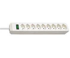 Brennenstuhl ECO-LINE 9 KRYPČIŲ BALTA LIZDŲ JUOSTA SU JUNGIKLIU *CH*