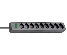 Brennenstuhl ECO-LINE LIZDAS SU JUNGIKLIU 9 LIZDŲ Juodas 2M *CH*