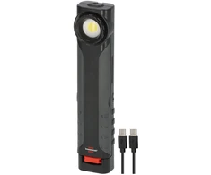 Brennenstuhl Įkraunamas LED prožektorius HL 600 AD su dinaminiu greitojo įkrovimo funkcija, 10 W, LED, 440 g, IP54, Juodas, Rankinis darbo šviestuvas