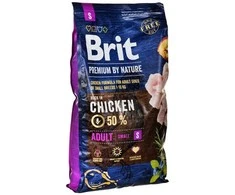 Brit Premium by Nature Adult S, suaugusiam, mini (5–10 kg), labai mažam (< 4kg), vištienos, 8kg