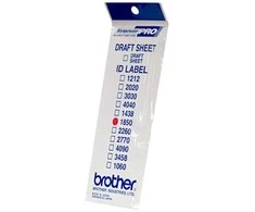 Brother ID1850, 79 x 191 x 1 mm, 22 g, 18 x 50 mm, 25 g, 50 vnt., 5 vnt.