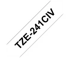 Brother TZE-241CIV LAMINATED TAPE 18MM/8M Juodas ON Baltas