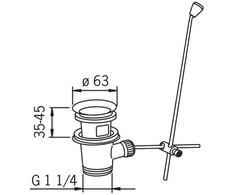 Dugno vožtuvas Oras 552051, Ø 63 mm