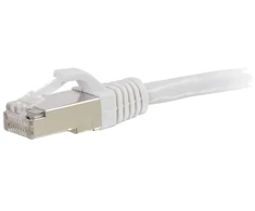 C2G 0,5 m Cat6a ekranuotas (STP) tinklo pataisymo kabelis su gumine apsauga – baltas, 0,5 m, Cat6a, S/FTP (S-STP), RJ-45, RJ-45, baltas