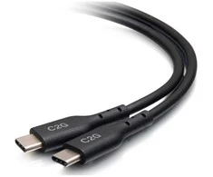 C2G 0,5 m USB-C kištukas į USB-C kištuką laidas (20 V 5 A) – USB 2.0 (480 Mbps), 0,46 m, USB C, USB C, USB 2.0, 0,48 Gb/s, juodas