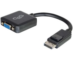 Adapteris AV C2G C2G 8in DisplayPort to VGA Adapteris - DP to VGA Adapteris Converter - Juodas - M/F - DisplayPort-Kabelis - DisplayPort (M) zu HD-15 (VGA) (W) - 20.32 cm - eingerastet - Juodas