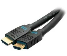 C2G 25 pėdų (7,6 m) „Performance“ serijos itin lankstus aktyvus didelės spartos HDMI® kabelis – 4K 60 Hz, montuojamas į sieną, CMG (FT4) įvertinimas, 7,62 m, HDMI A tipo (standartinis), HDMI A tipo (standartinis), 3D, 18 Gbit/s, juodas