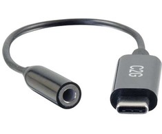 Adapteris USB C2G USB-C - Jack 3.5mm Juodas (54426)