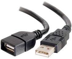 Kabelis USB C2G USB-A - USB-A 2 m Juodas (52107)