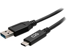 Kabelis USB C2G USB-C - USB-A 0.15 m Juodas (C2G28874)