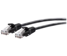 C2G 7ft (2,1 m) Cat6a be užkabinimų neekranuotas (UTP) plonas eterneto tinklo kabelis – juodas, 2,13 m, Cat6a, U/UTP (UTP), RJ-45, RJ-45, juodas