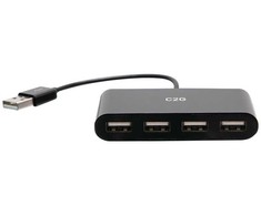 USB ŠAKOTUVAS C2G C2G 4 prievadų USB-A šakotuvas - Šakotukas - 4 x USB 2.0 - Stalinis