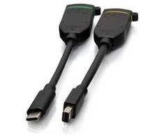 C2G Universalus 4K HDMI® adapterio žiedas su spalvomis koduotu „Mini DisplayPort™“ ir USB-C®, „Mini DisplayPort“, USB-C, HDMI, juodas