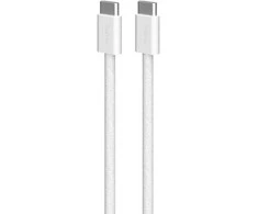 Kabelis Puro Braided USB-C/USB-C 60W, 1,5 m, baltas
