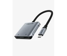Cabletime 8K USB C į HDMI DP šakotuvas dvigubam 4K, 2x, 8K 30Hz HDMI +