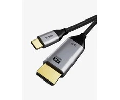 Cabletime CT-C160-PU31-CMDP2-S1.8, 1.8 m, USB C tipo, DisplayPort, kištukas, kištukas, tiesus