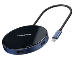 Cabletime USB-C šakotuvas, skirtas 3 USB A 2.0, USB A 3.0, USB-C PD įkrovimui