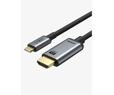 Cabletime CT-C160-PU31-CMHD4-S1.8, 1.8 m, Thunderbolt 3, HDMI, Kištukas, Kištukas, Tiesus
