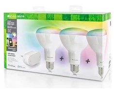 „Caliber BR30“ išmaniųjų namų pradinis paketas su LED lempute, balta / daugiaspalvė