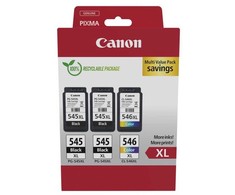 Canon 8286B013, Didelės (XL) išeigos, Juoda, Žydra, Purpurinė, Geltona, 15 ml, 13 ml, 3 vnt., Kelių dalių pakuotė