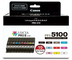 Canon oryginalny ink / tusz PFI-5100 10ink multi pack, 6951C009, multi color pack 10 ink, 10-pack