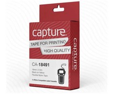Capture 19mm x 3.5m Juodas on Geltona